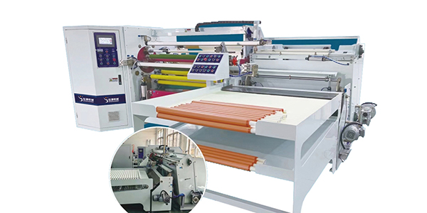 Máquina de rebobinagem totalmente automática com três eixos, JY-800A
