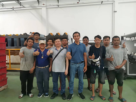 Atualização da automação da linha de membranas de butil para cliente tailandês